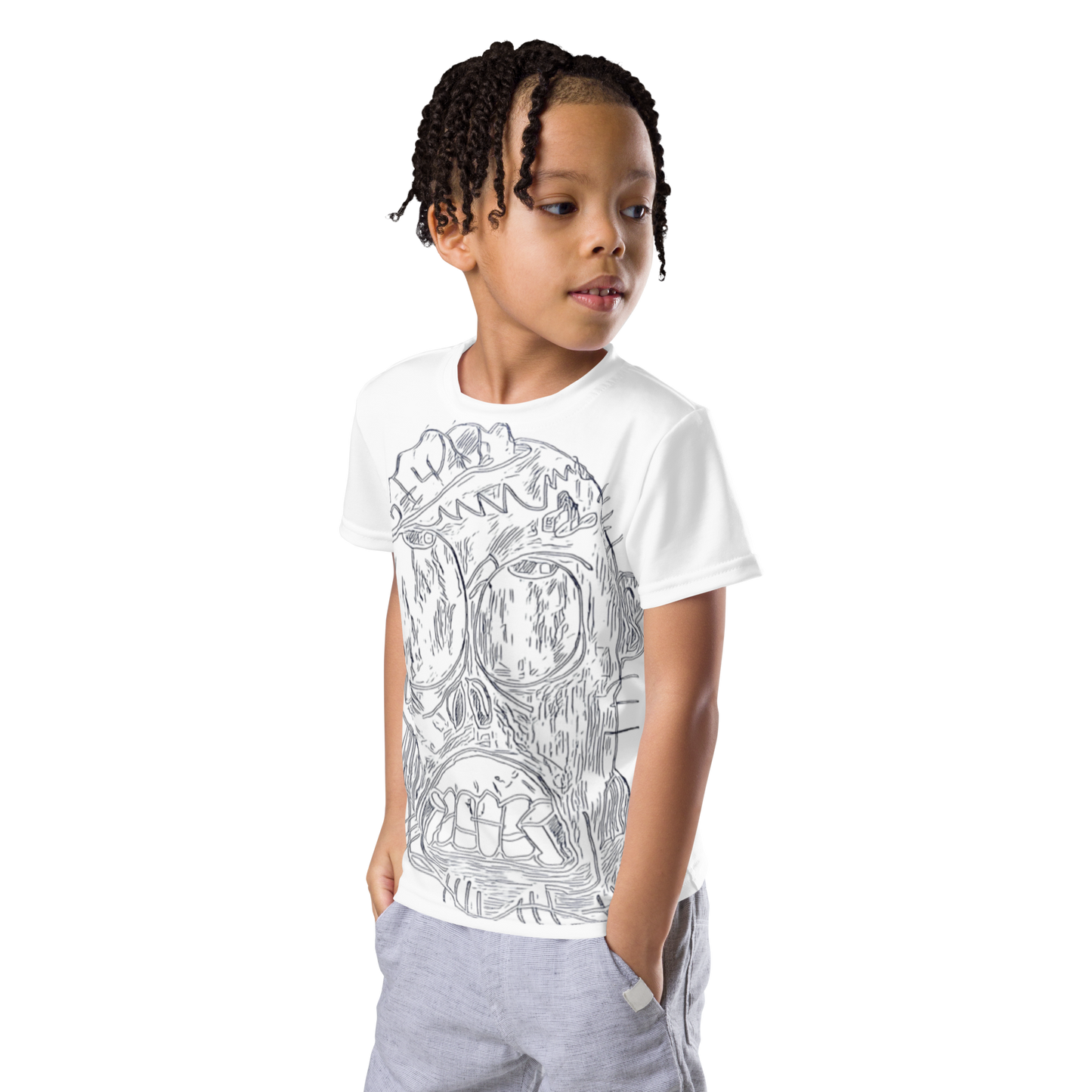 Kids crew neck t-shirt "Skull Style"