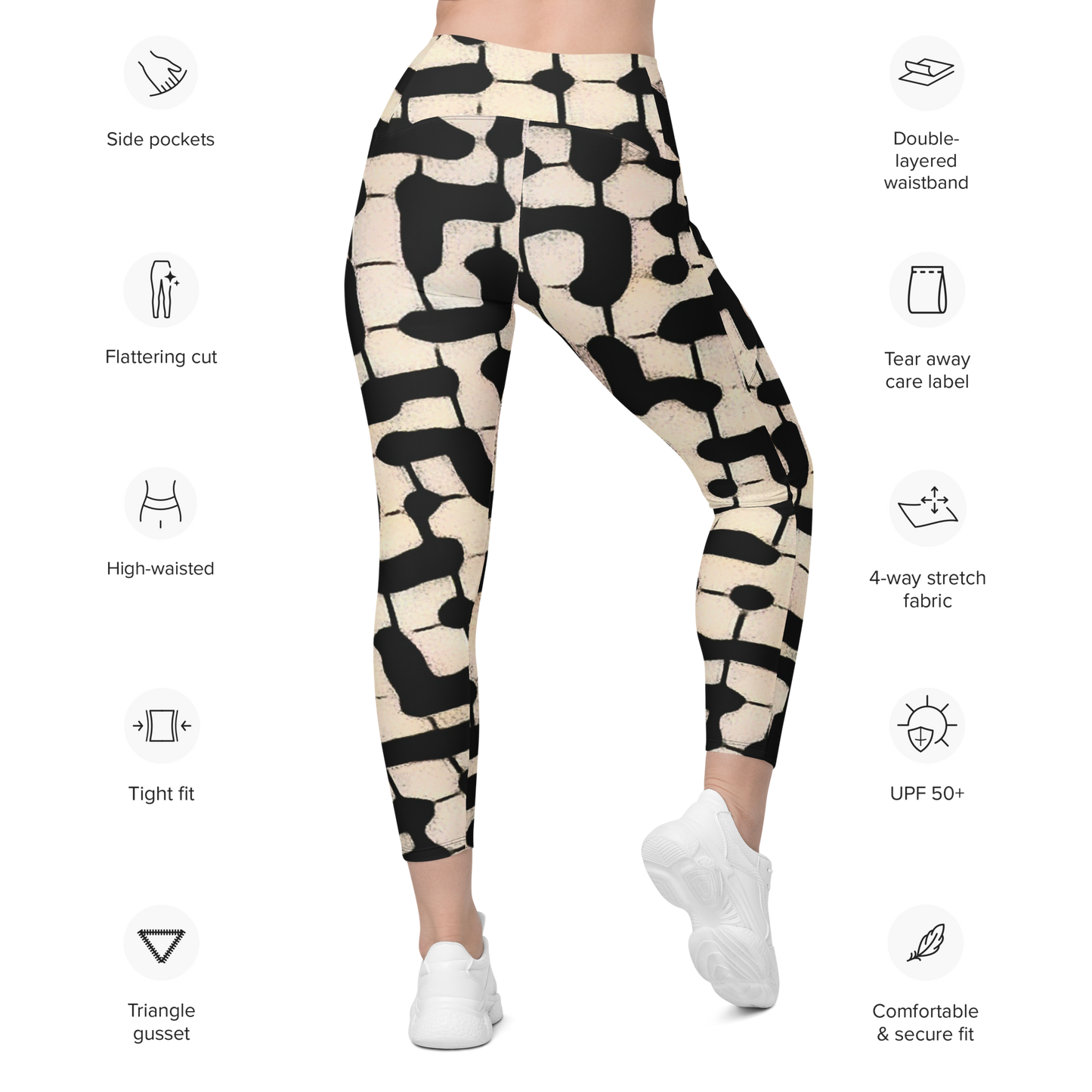 Leggings with pockets "Cuevas Print" ♻