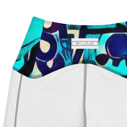 High-waisted Leggings "Ocean Blue" ♻