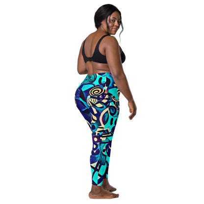 High-waisted Leggings "Ocean Blue" ♻