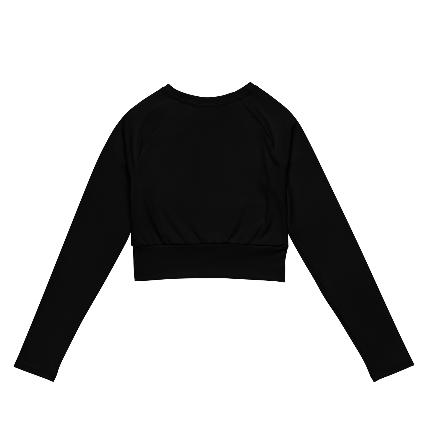 Long-sleeve Crop Top "Be Bold" Black  ♻