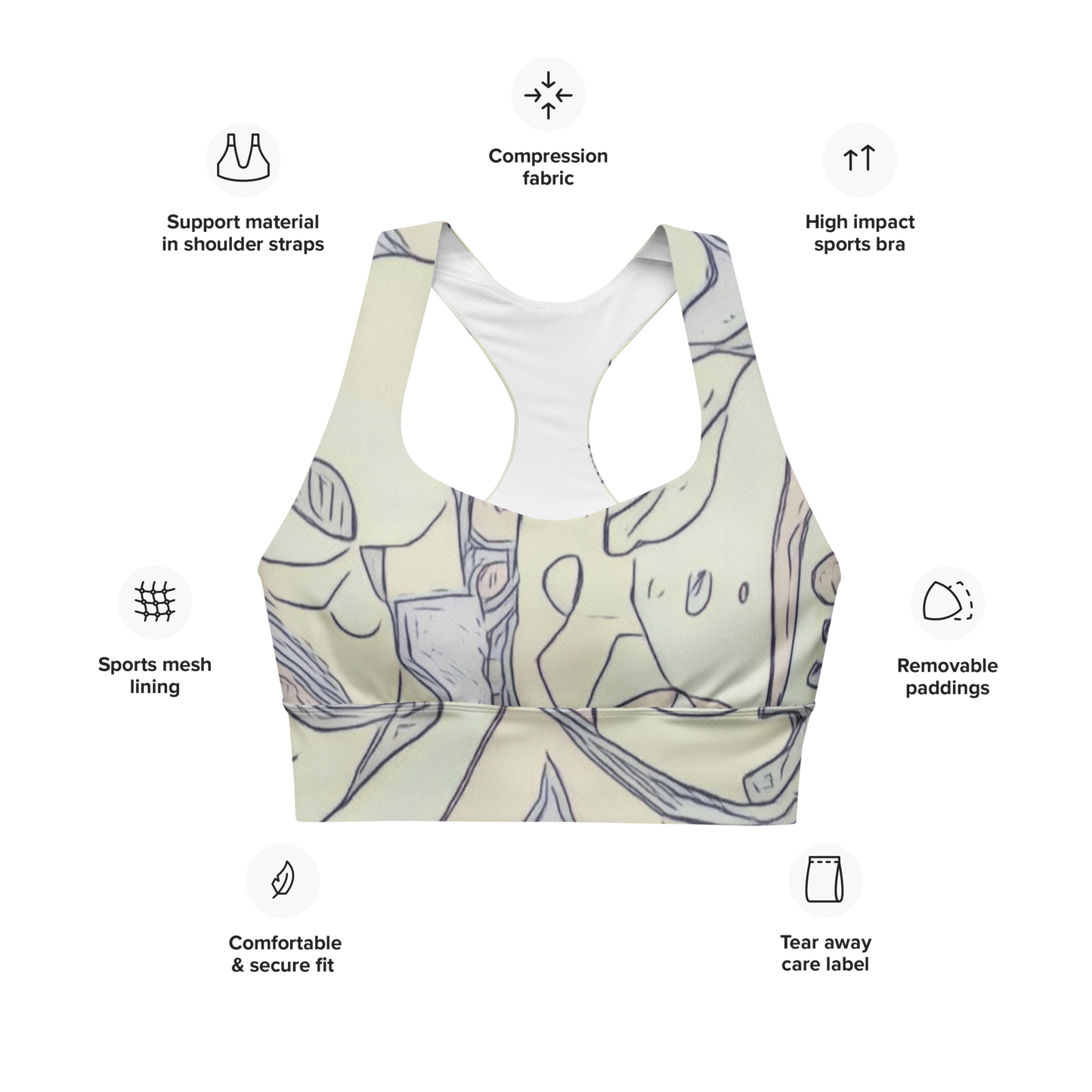 Sports Bra/Top "Labyrinth Style" ♻