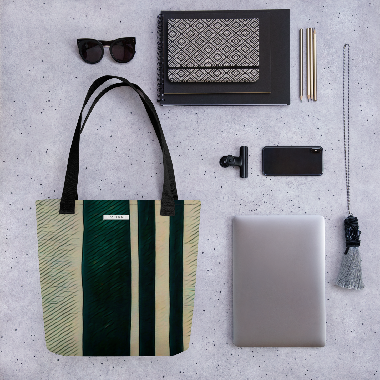 Tote Bag "Zebra/Green"