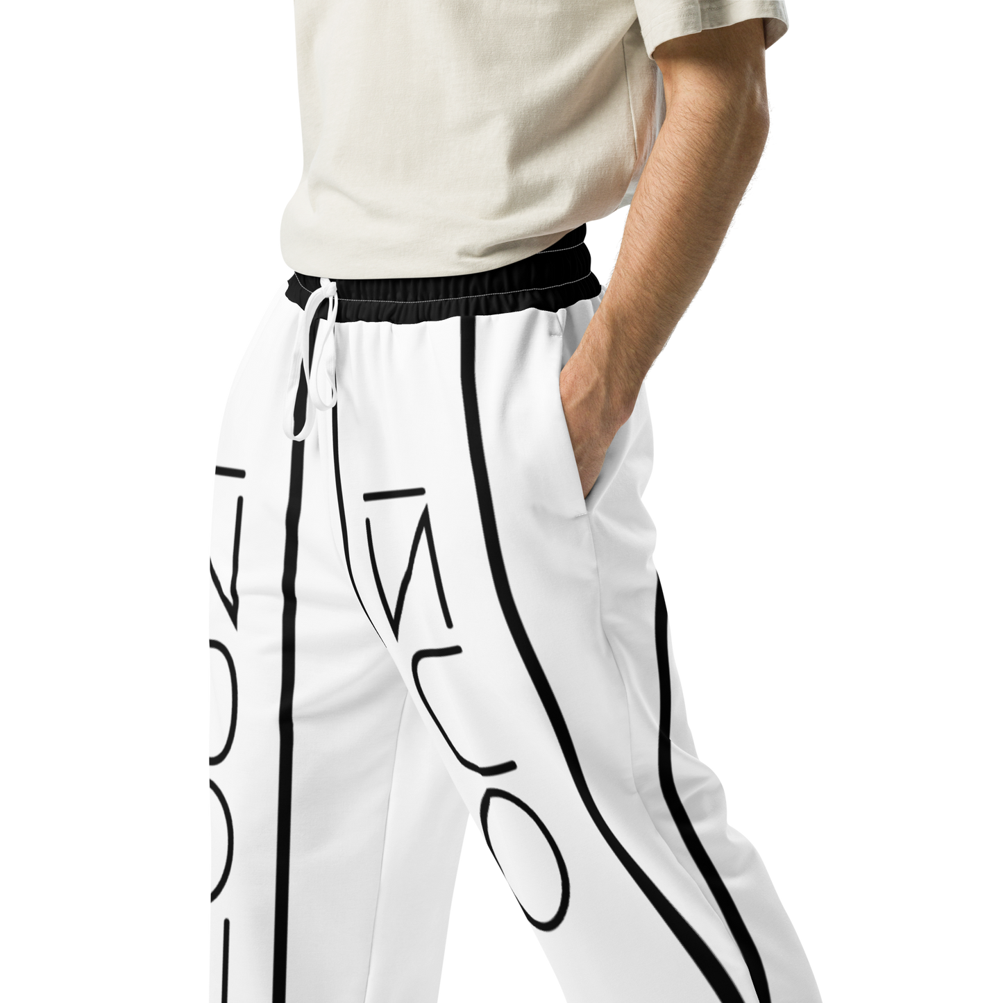 Wide-leg Joggers "By Louzi" White ♻