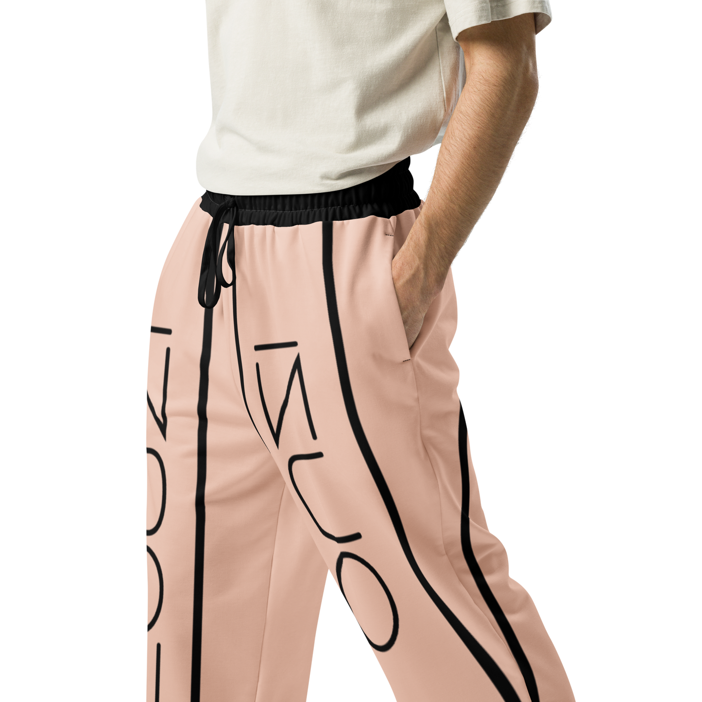 Wide-leg Joggers "By Louzi" Pastel Pink ♻