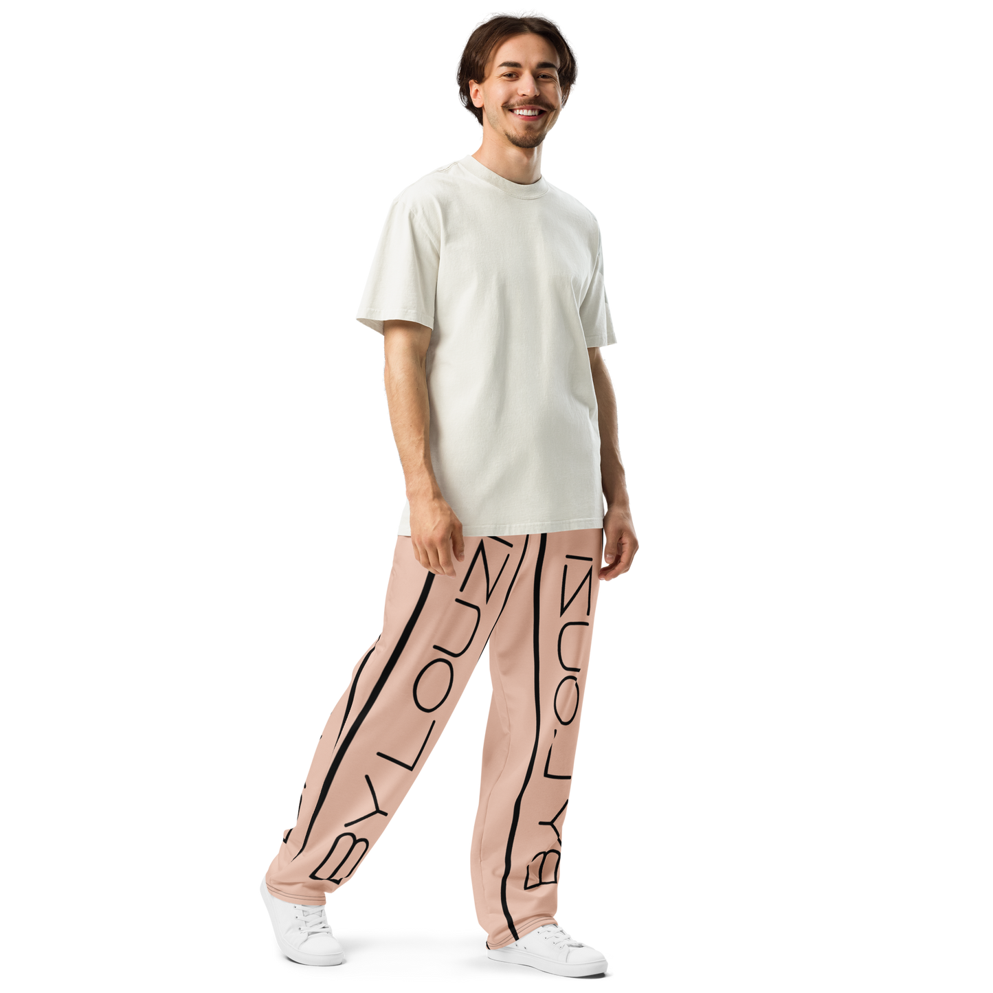 Wide-leg Joggers "By Louzi" Pastel Pink ♻