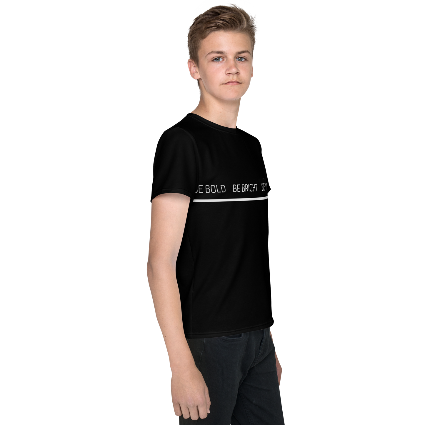 Youth Creck Neck T-shirt Black