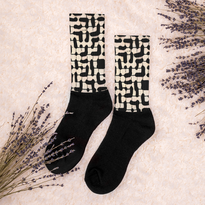 Premium Socks Black "Cuevas Print"