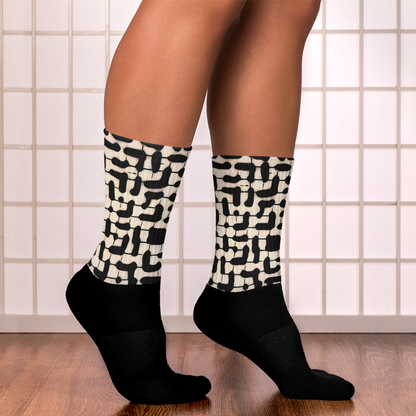 Premium Socks Black "Cuevas Print"