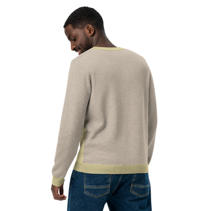 Knitted crew neck sweater "Taupe/Mellow"