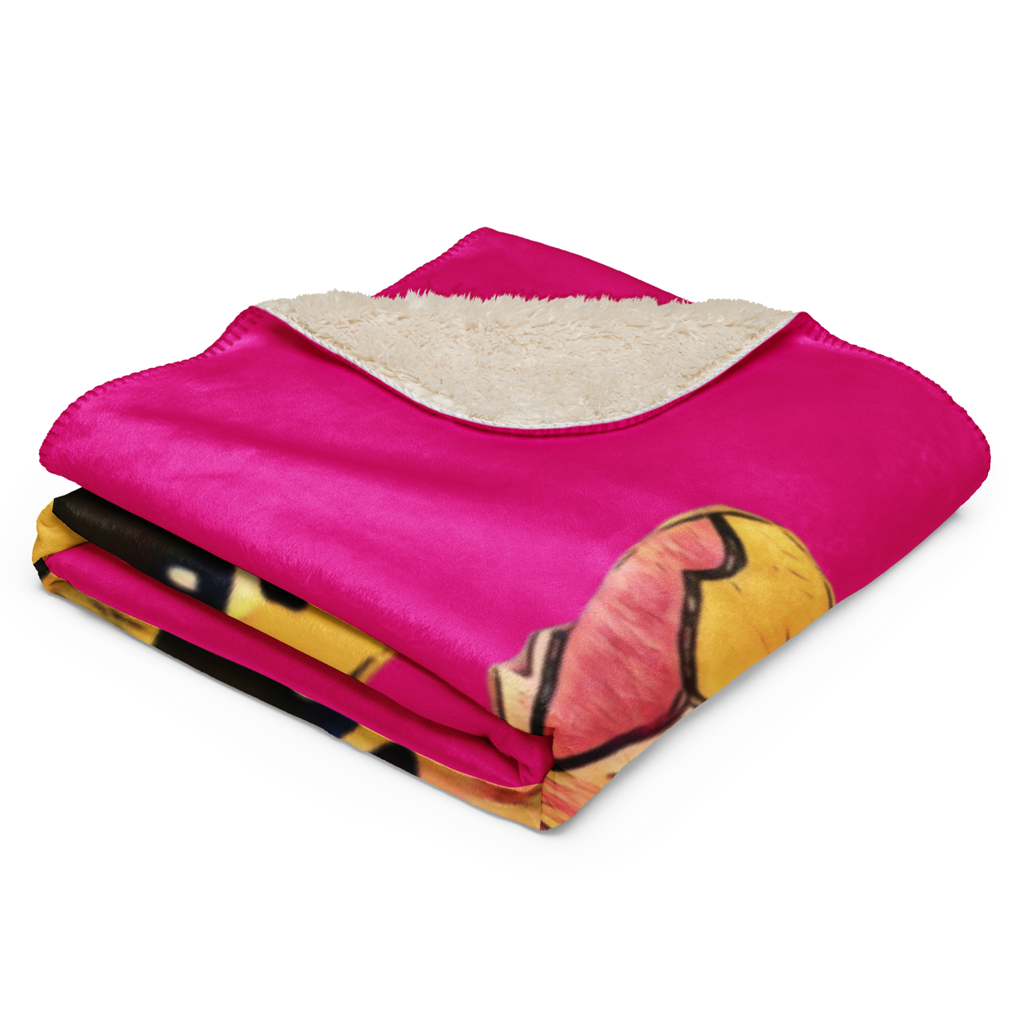 Sherpa Blanket "Fuchsia Corgi"