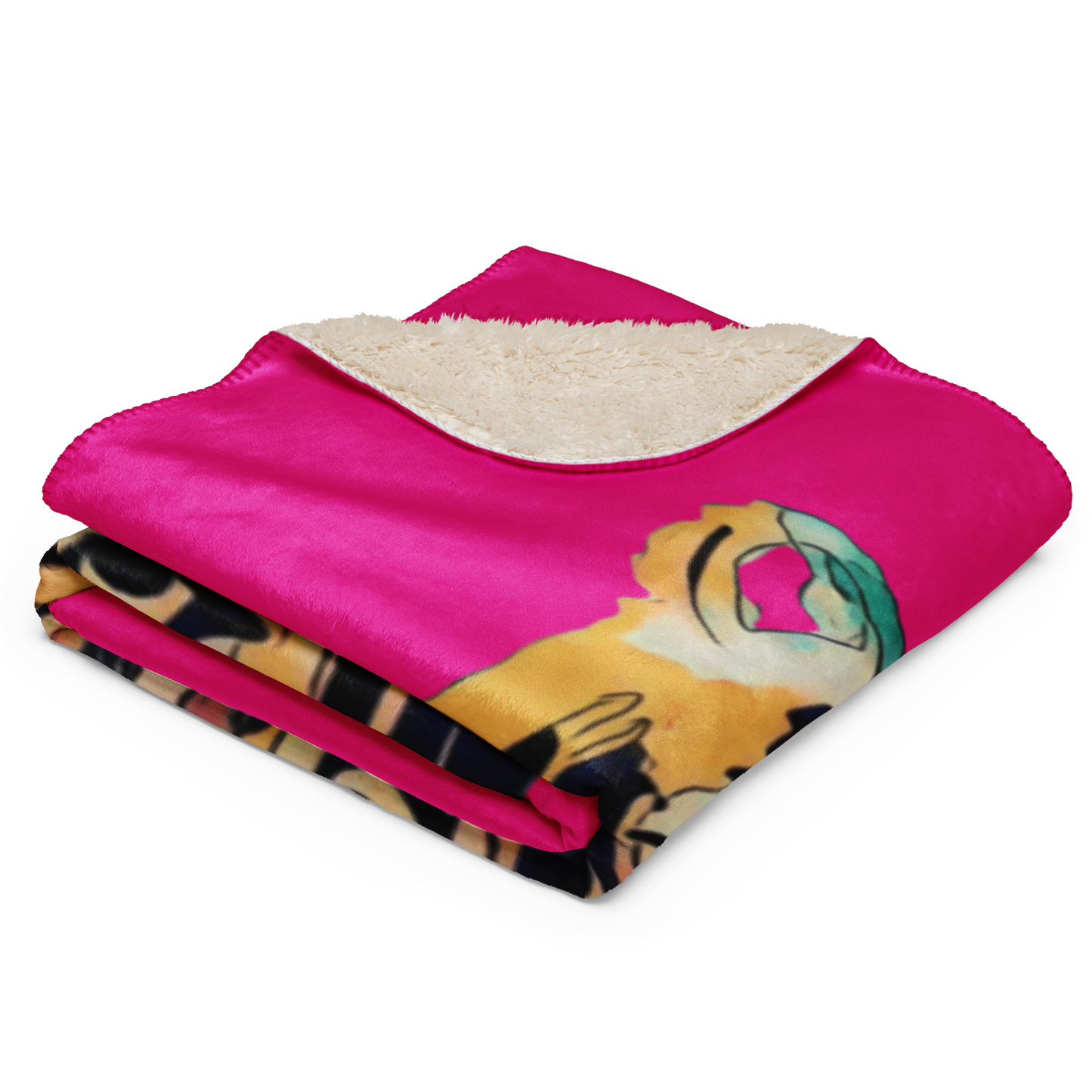 Sherpa Blanket "Fuchsia Tiger"