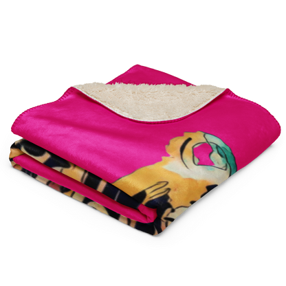 Sherpa Blanket "Fuchsia Tiger"