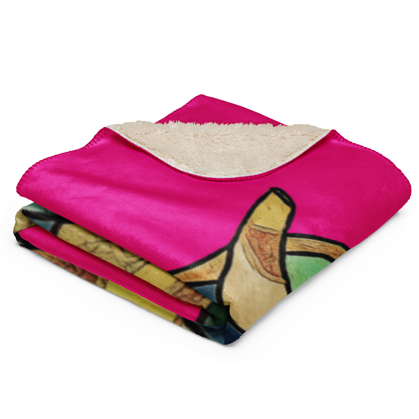 Sherpa Blanket "Fuchsia Elephant"