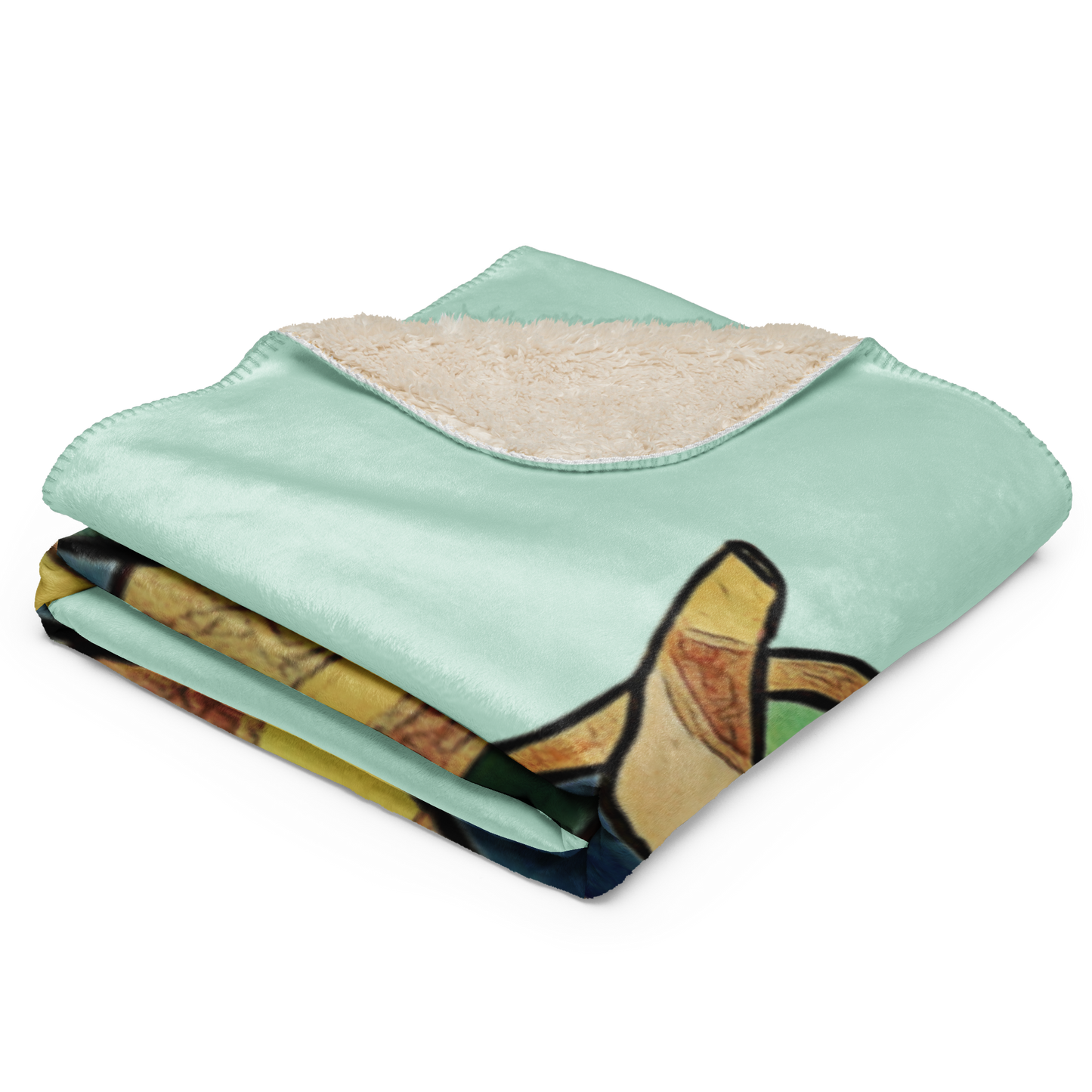 Sherpa Blanket "Pale Blue Elephant"