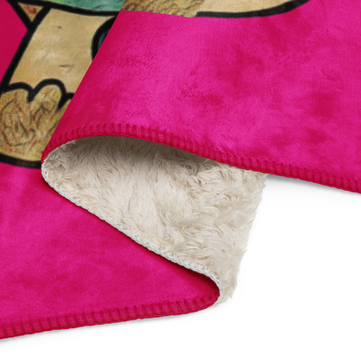 Sherpa Blanket "Fuchsia Elephant"