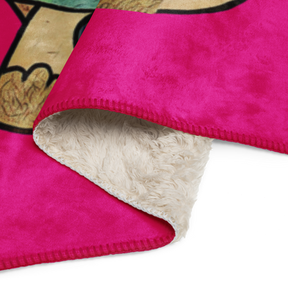 Sherpa Blanket "Fuchsia Elephant"