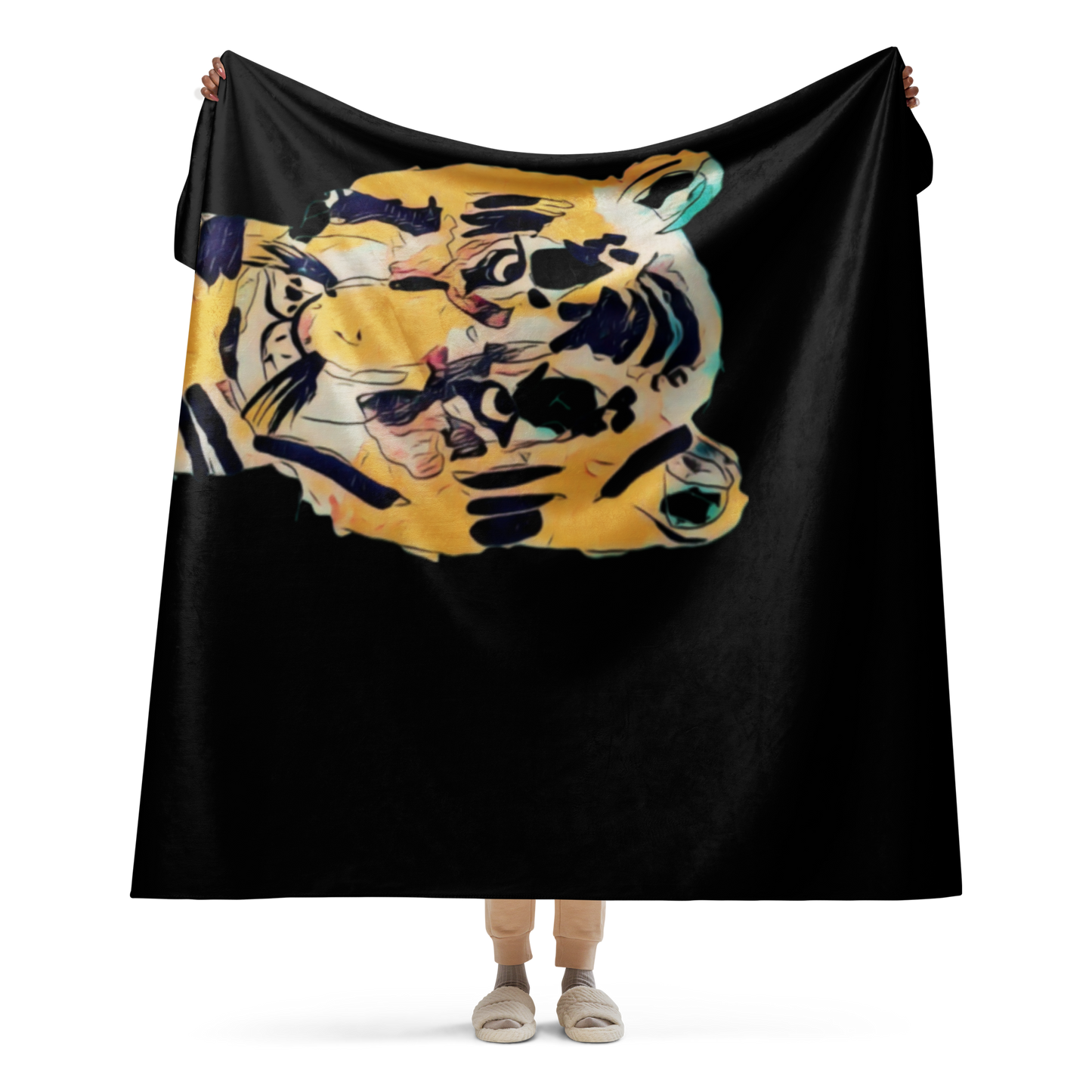 Sherpa Blanket "Black Tiger"